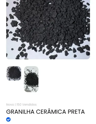 Granilha cerâmica preta