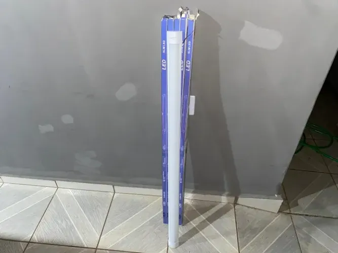 Kit 5 Luminária Linear Tubular 120cm Sobrepor 40w Led 6500k Cor Branco