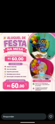 Aluguel de kit mesa