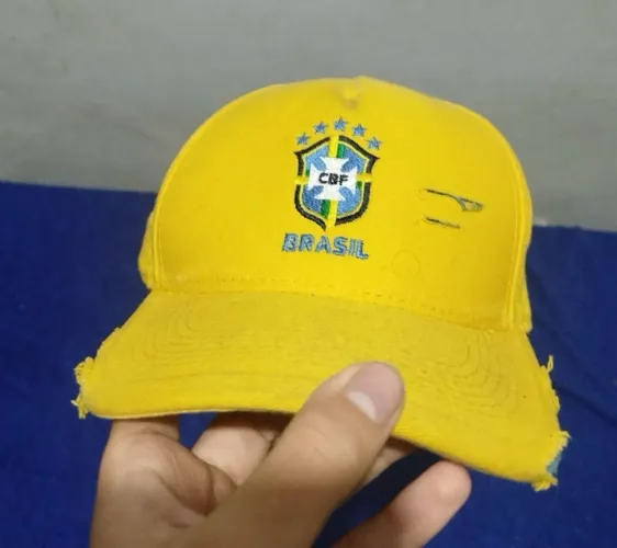 boné nike brasil amarelo original rasgos streetwear