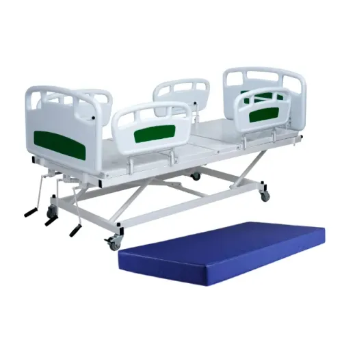 Cama Fowler Injetada Elevação 3 Manivelas S-8800-C Com Colchão D-33 - Salutem Hospitalares