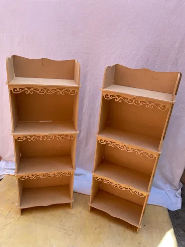 Kit com 2 armários provençal em MDF 90 cm para decoração de festas