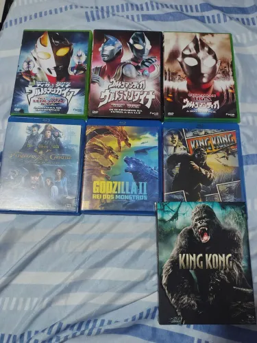 Lote DVD Blu Ray Godzilla King Kong Ultraman Caribe