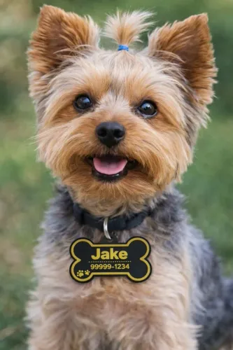 Plaquinha de Identificação Pet Personalizada em 3D com nome gravado - Modelo Osso