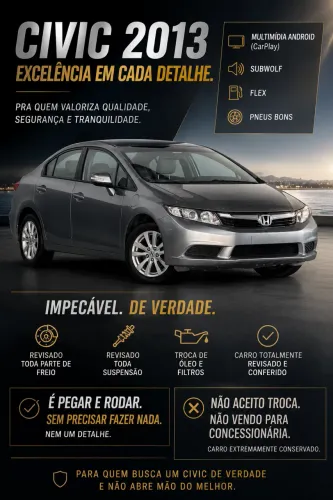 Honda Civic Sed. Lxl/ LXL SE 1.8 Flex 16V Aut. 2013