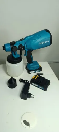 pistola de pintura 21v a bateria completa profissional