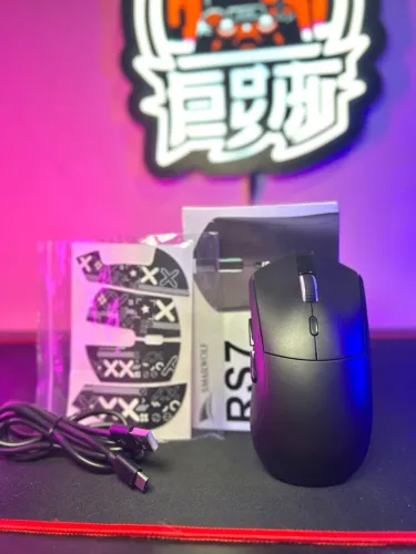 Mouse sem fio Black Smailwolf RS7 tri-mode Bluetooth 20000dpi Paw3311 Novo na Caixa