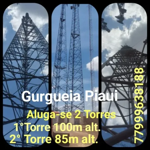 TORRES PARA TELEFONIA, RADIOS E TV. ALUGO
