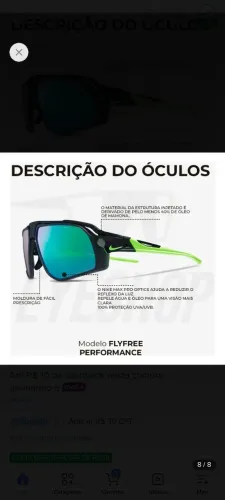 Óculos de Sol Nike Flyfree Bike Corrida com duas cores de lente