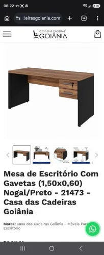 Mesa escritório 2 gavetas