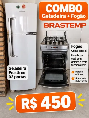 Combo: Geladeira Frostfree e Fogão Brastemp