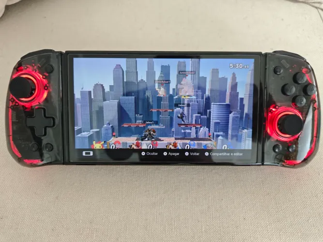 Controle Joy-Con Linyuvo KS40-02 p/ Nintendo Switch Giroscópio de seis eixos, Função Turbo