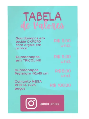 Guardanapos em tecido