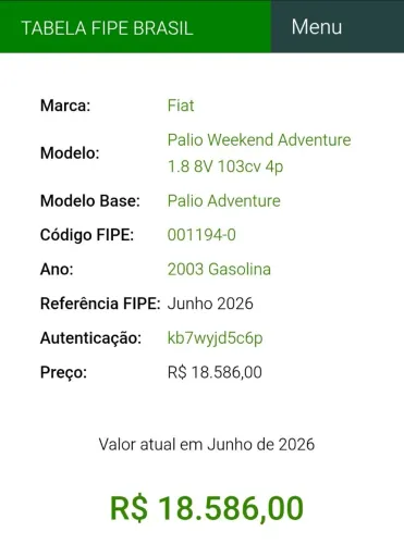Fiat Palio Weekend Adventure 1.8 8V 103cv 4P 2003