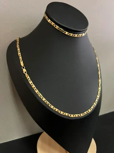 Corrente ouro 18k piastrine com garantia vitalícia