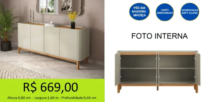 Aparador buffet lançamento - retire hoje mesmo