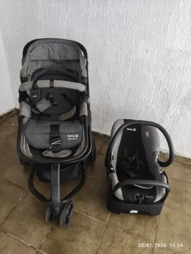 Carrinho de Bebê com Bebê Conforto Safety 1st TS Mobi Duo 3 Rodas até 15kg