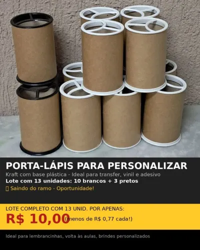 Porta lápis personalização 