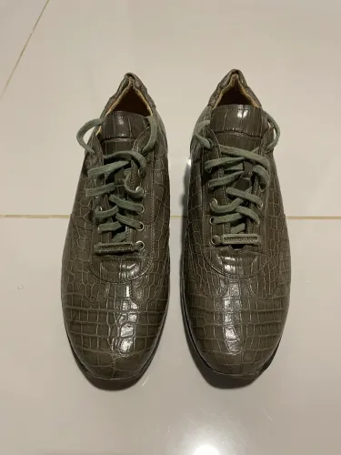 Sapato Couro Crocodilo Stefano Ricci Marrom