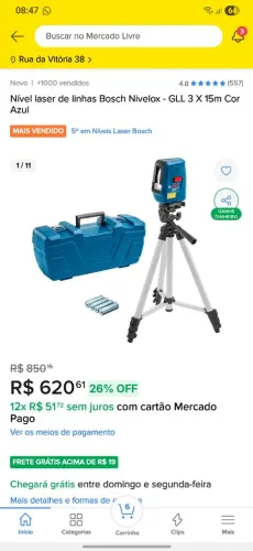 Nivel boch nunca usado está novo vai completo 