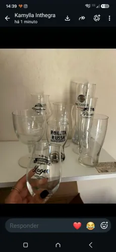 Conjunto com 8 taças cervejas artesanais
