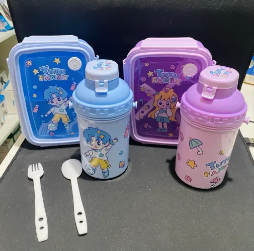 Kit lancheira com garrafa