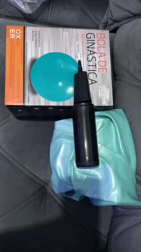 Bola de Ginástica Antiestouro 55cm + Bomba de Ar - Nova na Caixa