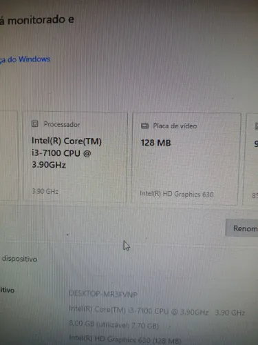 Processador intel i3-7100 cpu 3.90Ghz