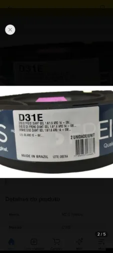 Disco de freio com pastilha para o gol 1.6 aro 14