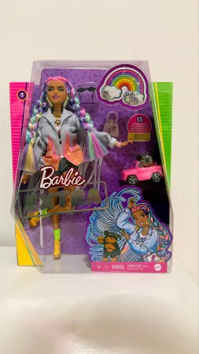 Boneca Barbie Extra 5 trança colorida