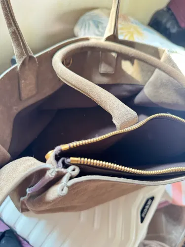 Bolsa de camurça original Zara de couro legítimo
