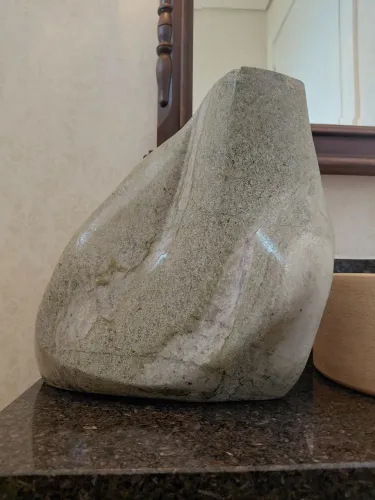 Escultura Pedra Mármore grande - Design Orgânico Modernista 