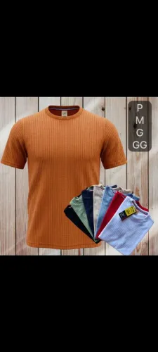 Camisas na malha texturizada 