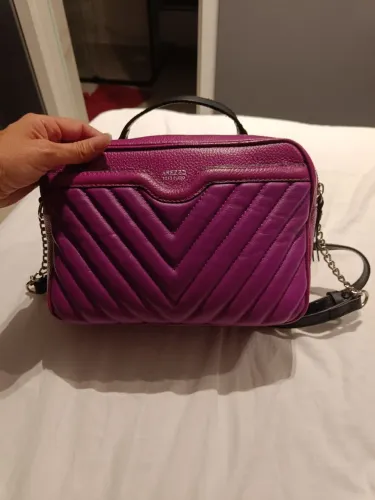 Bolsa Arezzo original couro legítimo tamanho grande nova