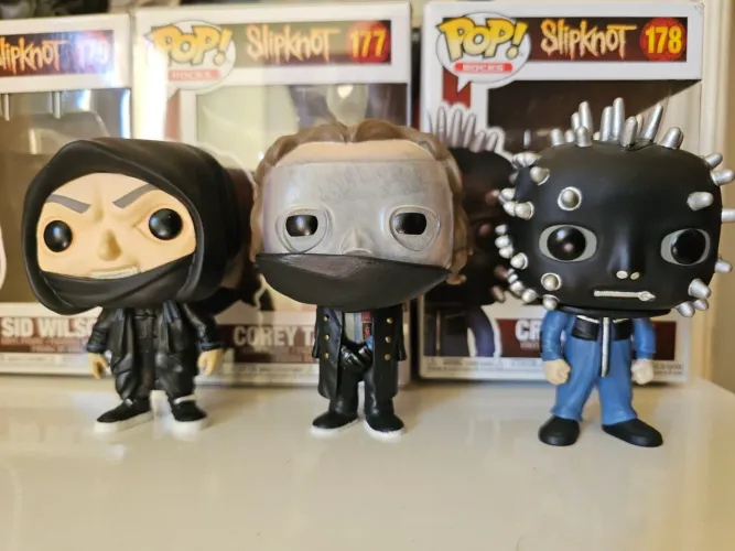 Lote Funko Pop Slipknot Corey Taylor, Sid Wilson e Craig Jones