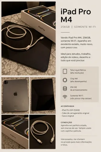 iPad Pro M4 256GB - Wi-Fi