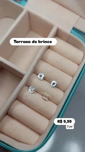 Tarrada de brincos de prata legítima, entrega em até 8 horas