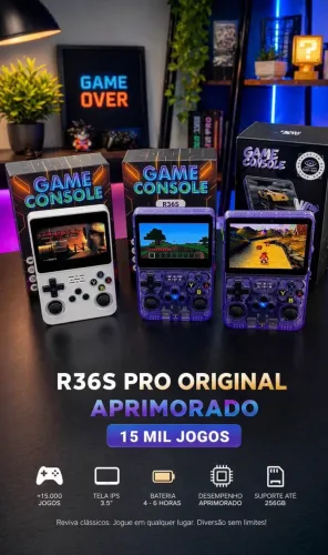 R36s game console retro portátil 15 mil jogos versão Original 