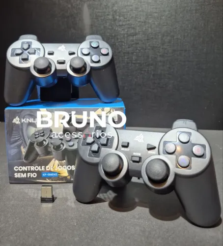 Kit 2 controles sem fio ara jogos knup KP-GM043 - PC e consoles