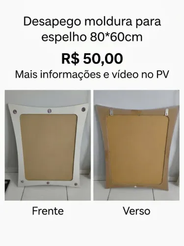 Moldura para espelho 80*60cm