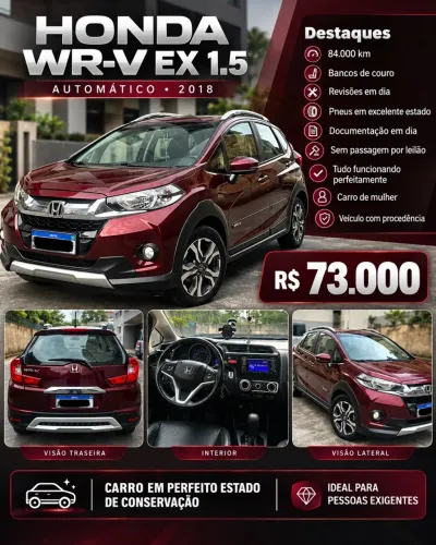 Honda WR-V EX 1.5 Flexone 16V 5P Aut. 2018