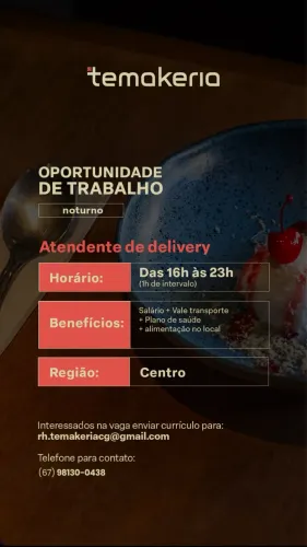 Atendente de delivery 