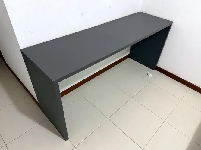 Mesa Escrivaninha Escritório Cinza Grafite 1,70m