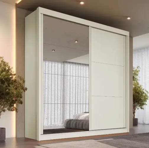 Guarda-Roupa Compacto 2 Portas Deslizantes Linha Versátil