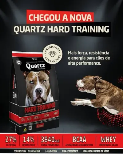 RAÇÃO QUARTZ HARD TRAINING 15KG