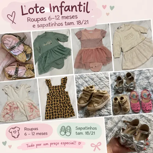 Lote de roupa de menina