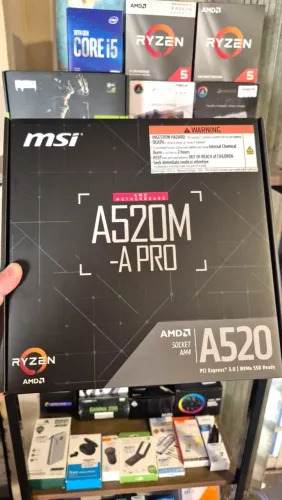 Placa mãe MSI A520M-A Pro AMD AM4, nova, lacrada, com garantia!