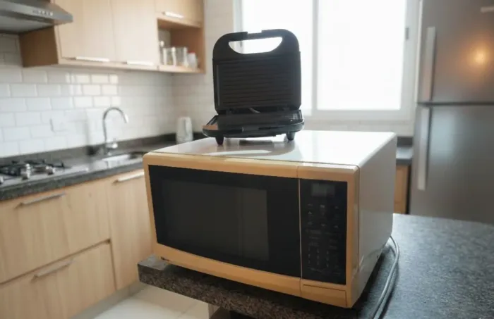 Microondas + sanduicheira