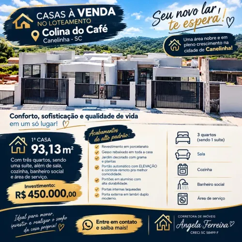 CASA A VENDA EM CANELINHA SC