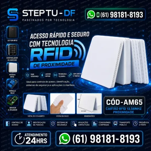 Cartão RFID 13,56mhz Proximidade Arduino Automação COD-AM65